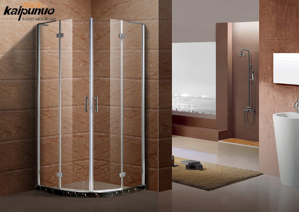 Phòng tắm đơn giản kính cường lực giá rẻ vách tắm kính cửa