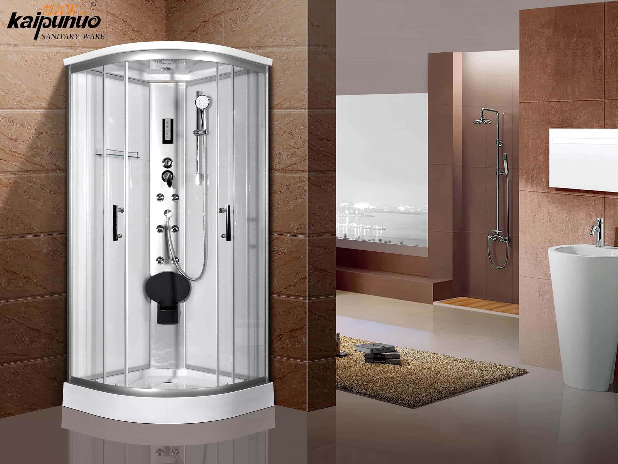Phòng tắm có kích thước tiêu chuẩn được sản xuất tại Trung Quốc Phòng tắm bằng kính Arc